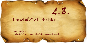 Laczházi Bolda névjegykártya